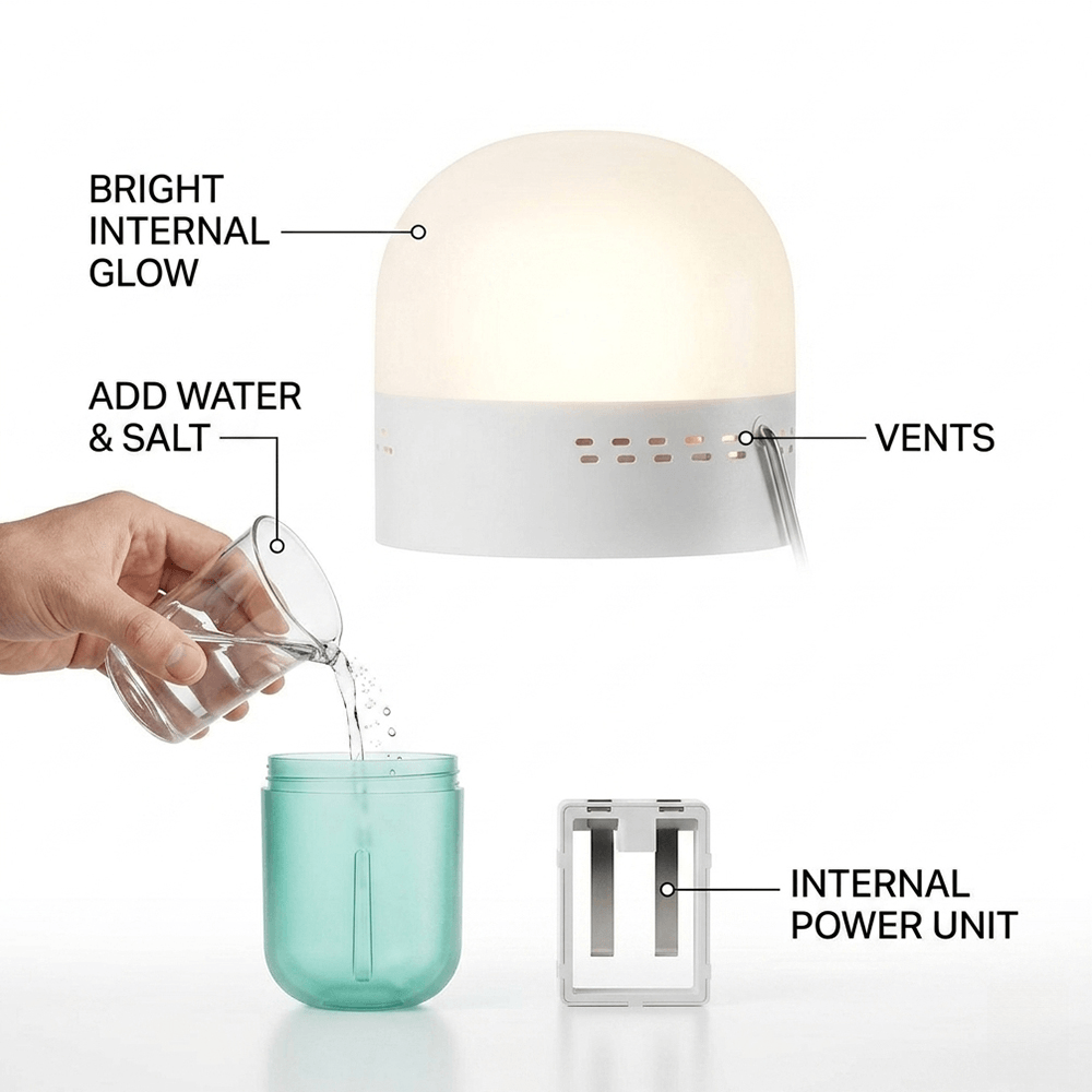 Portable Saline Lamp Compact 6 - Power Outage Light review and price