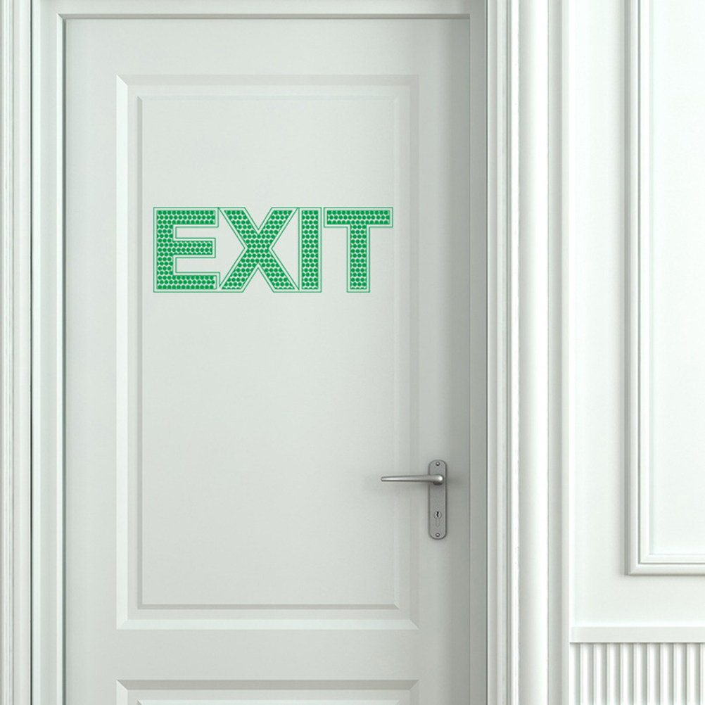 Glow in Dark Exit Wall Sticker - Emergency Exit Sign review and price